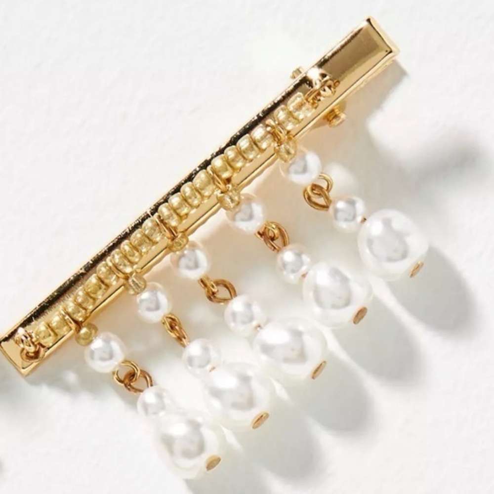 Anthropologie Marcus Adler Pearl Bobby Pins set 2